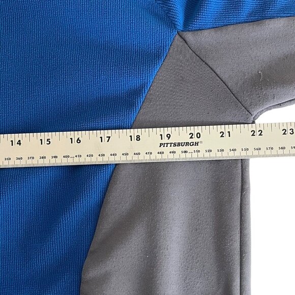 Mammut Full Zip Jacket Sweater Blue XL thumbholes gorpcore sweatshirt mock neck - Picture 13 of 14